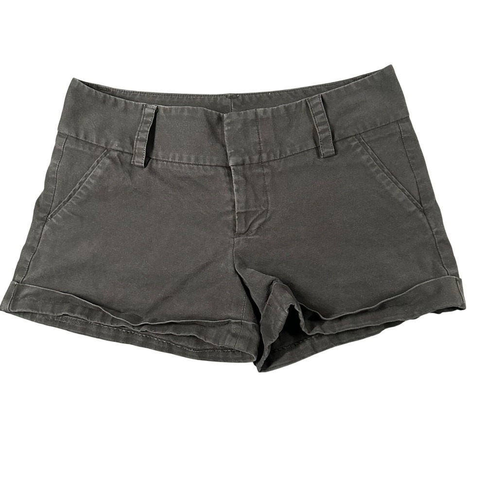 Alice + Olivia Black Cuffed Chino Shorts Womens 10-12 Pockets *Read‎